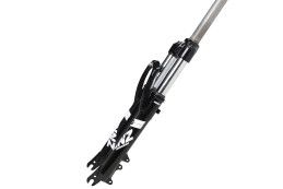 Вилка GRINZ ES 245 AMS 26"* 1.1\8"ход 80мм, пружинная, предварительное сжатие, сталь,безрезьбовая, 2,55кг, черно-белая